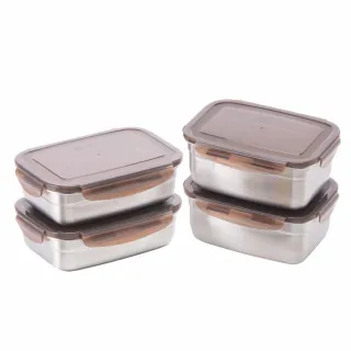 【CookPower 鍋寶】316不鏽鋼保鮮盒超值4入組(EO-BVS1101Z20801Z2)