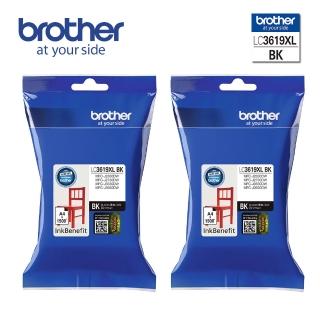 【brother】官方直營 LC3619XL-BK 超高容量黑色墨水匣(黑色2入組)(MFC-J3930DW/MFC-J3530DW)