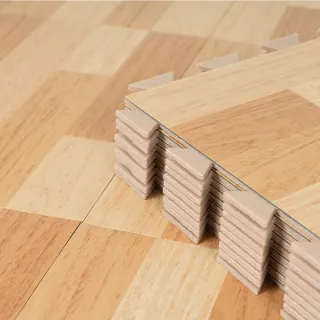 【樂嫚妮】0.25坪防焰巧拼地墊/台灣製(防火巧拼地板貼、防燄巧拼地磚、木紋地板貼)