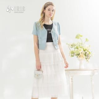 【IRIS 艾莉詩】飄逸網點紗蛋糕裙-3色(52209)