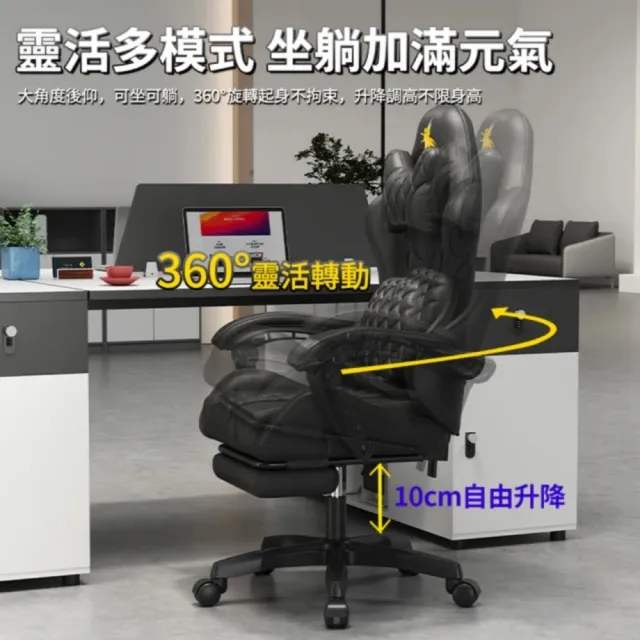 【小不記】旗艦款/帶擱腳/附腰墊+頭枕(人體工學椅 電腦椅 辦公椅 電競椅 書桌椅 學習椅 升降椅 椅子)