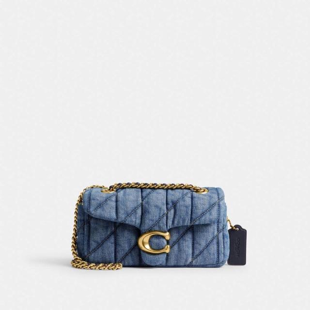 【COACH】蔻馳官方直營 TABBY 絎縫20號單肩手袋-B4/靛藍色(CR701)