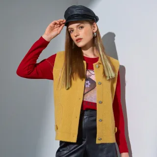 【巧玲瓏】純色排釦保暖背心 3664825