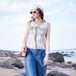 【mia mia】兩件式V字翻領小蓋袖上衣