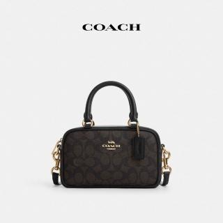 【COACH】蔻馳官方直營 SATCHEL經典Logo斜背手袋-IM/胡桃木色/黑色(CW197)