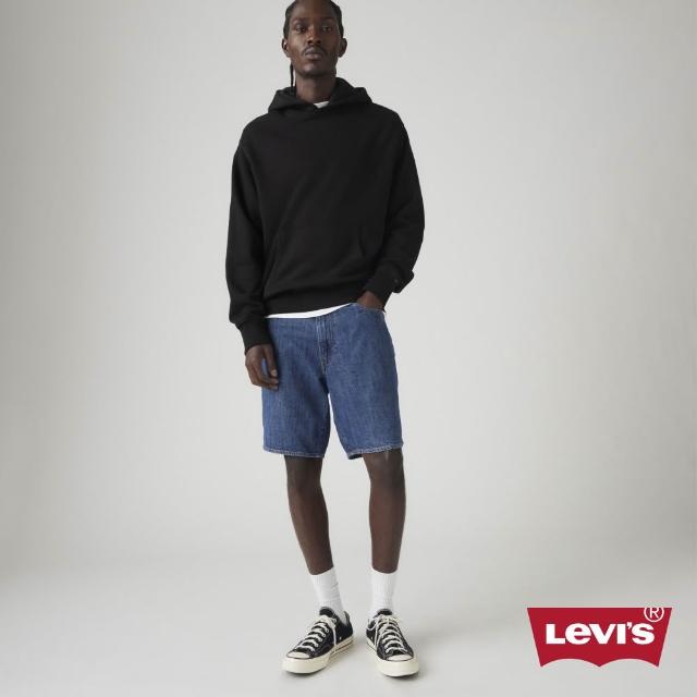 【LEVIS】468 Loose男款高腰舒適直筒牛仔短褲 人氣新品 A8461-0013