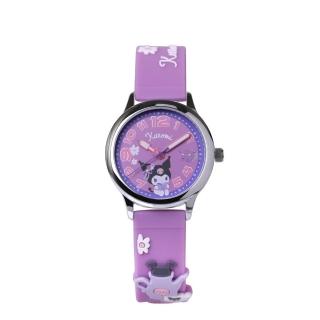 【HELLO KITTY】酷洛米系列 俏皮可愛 立體圖案手錶 紫色 KT081LWVV 30mm