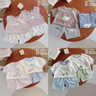 【MANI 瑪尼】童裝兒童外出夏季套裝休閒套裝(男女童夏季短袖套裝 外出服 短褲背心)