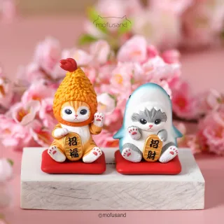 【YENDAR 研達】貓福珊迪 招財公仔(鯊魚/炸蝦)