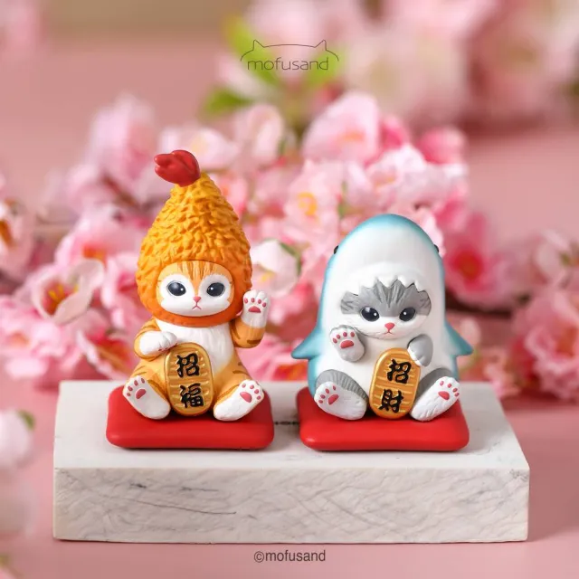 【YENDAR 研達】貓福珊迪 招財公仔(鯊魚/炸蝦)