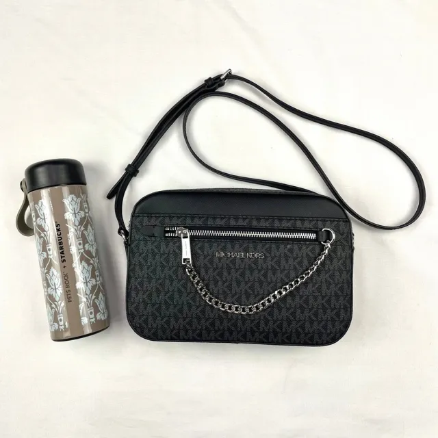 Michael Kors 防刮皮革 經典滿版 相機包 斜背包 側背包 單肩包 MK (9892CT3)