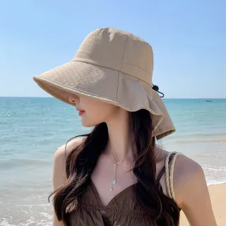 【KISSDIAMOND】涼感透氣大帽檐披肩護頸遮陽帽(防曬/可折疊/好收納/KDH-8756)