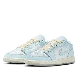 【NIKE 耐吉】休閒鞋 女鞋 大童 運動鞋 AJ1 喬丹 AIR JORDAN 1 LOW SE GS 藍白 HJ5971-400