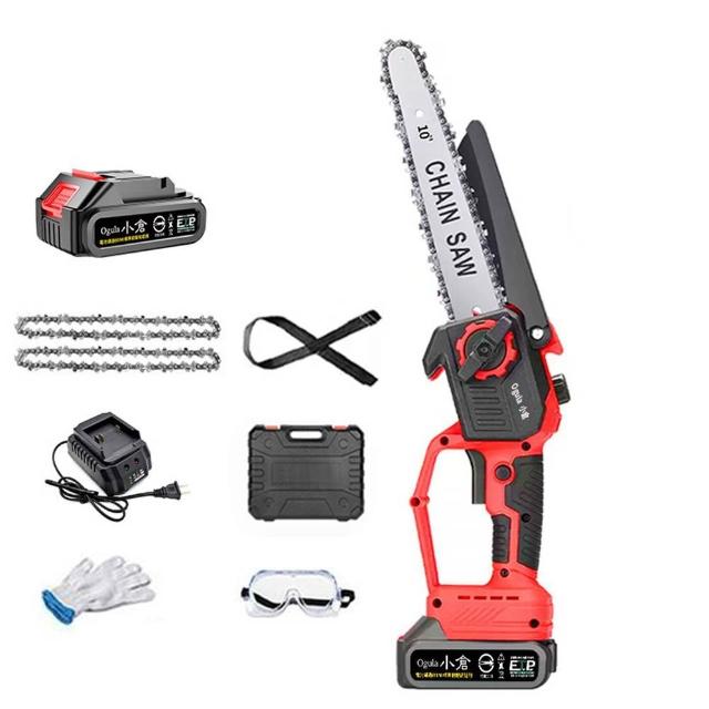 【Ogula 小倉】電鏈鋸 3980W大功率 自動噴油 10寸無刷數顯（五節一電）2鏈條+座充(油壺鏈鋸/鏈鋸機/伐木鋸)