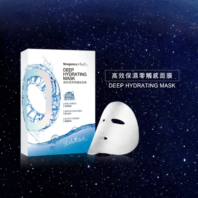 【Neogence 霓淨思】高效保濕零觸感面膜5片/盒-2入