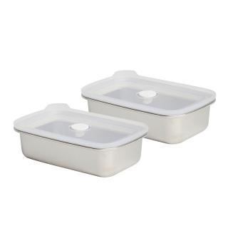 【韓國Toelton】不銹鋼長方形保鮮盒600ml 2入組(TT-600E+TT-600E)