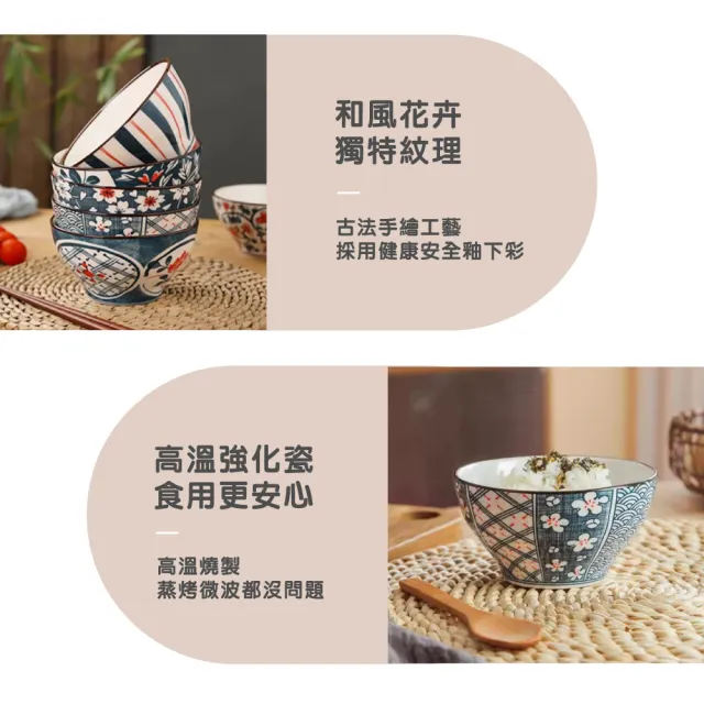 【渥思】藍調花語陶瓷6入碗禮盒(餐具 瓷器碗盤 飯碗 入厝禮)