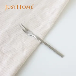 【Just Home】極簡派不鏽鋼水果叉15cm-單支(叉子/甜點叉/西餐甜品叉勺/甜點叉勺/蛋糕叉勺/簡約設計)