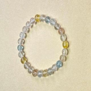 【佰財水晶珠寶】天然彩託帕石手串6mm