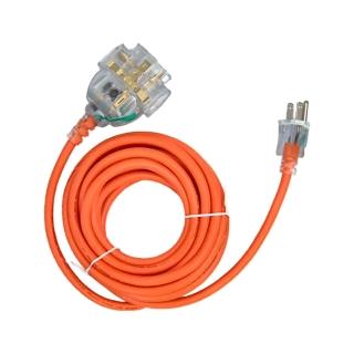 【湯德昌電子】崶華3芯15尺附接地過載保護動力延長線(3P-15)