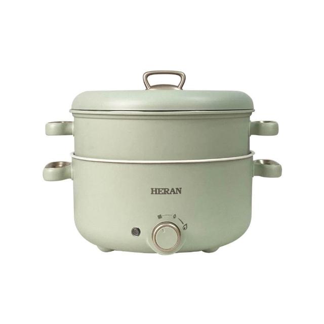【HERAN 禾聯】3L料理美食蒸煮陶瓷電火鍋-附不鏽鋼蒸籠(HHP-10SP01S)