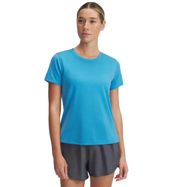 【UNDER ARMOUR】UA 女 Launch 短袖T-Shirt_1382434-452(藍色)