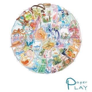 【Paper Play】透明卡通玻璃容器物件PET貼紙 相片DIY咕卡手帳貼紙 50張入(PET貼紙 咕卡貼紙 手帳貼紙)