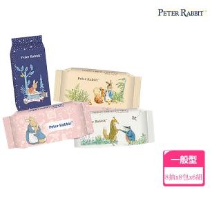 【PETER RABBIT 比得兔】8抽8包 6入組 濕紙巾(粉外包裝)