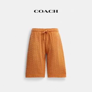 【COACH】蔻馳官方直營 刷舊短褲-陽光橙色(CJ887)