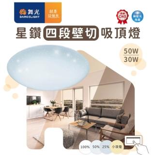 【DanceLight 舞光】50W 四段壁切調光 ★ 星鑽LED吸頂燈(-6坪 白光LED-CES50DSW/黃光LED-CES50WSW)