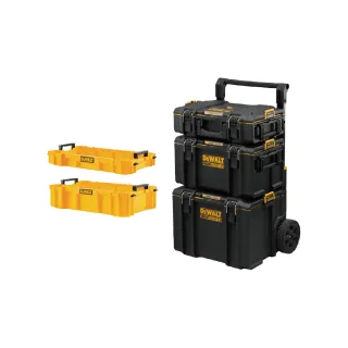 【DEWALT 得偉】硬漢2.0工具箱三件組+托盤組(DWST83402-1X)