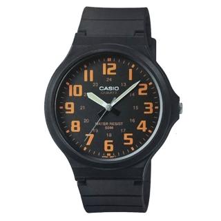 【CASIO 卡西歐】MW-240-4B 極簡色彩大錶面指標錶(學生考試必備 錶徑約4.36公分)