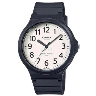 【CASIO 卡西歐】MW-240-7B 極簡色彩大錶面指標錶(學生考試必備 錶徑約4.36公分)