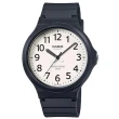 【CASIO 卡西歐】MW-240-7B 極簡色彩大錶面指針錶(學生考試必備 錶徑約4.36公分)