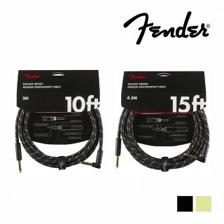 【Fender】Deluxe SL Tweed IL 樂器導線 3M 黑/黃編織款(原廠公司貨 商品保固有保障)