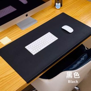 【MGSHOP】柔軟皮革折邊桌墊 80X40cm(滑鼠墊/辦公桌墊/電腦桌墊)
