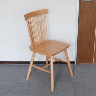 【Taoshop 淘家舖】展示品清倉現貨 W - 全實木北歐溫莎椅 書桌椅/餐椅/靠背椅 原木色WY032(42*48*86cm)