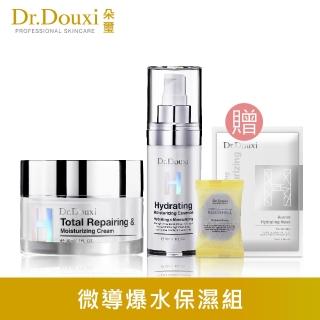 【Dr.Douxi 朵璽】玻尿酸保濕精華液 30ml+全效煥能保濕凝霜 30ml+死海皂27g+保水面膜1片