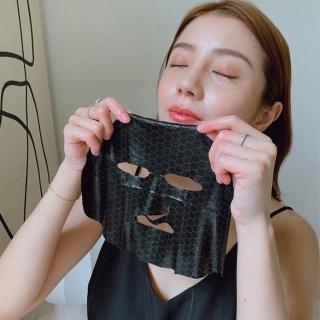 【Stunnin’ Recipe】富勒烯鑽石光黑能量面膜 一盒5入(石墨烯面膜布/醫美級成分富勒烯/積雪草/辣木籽萃取)
