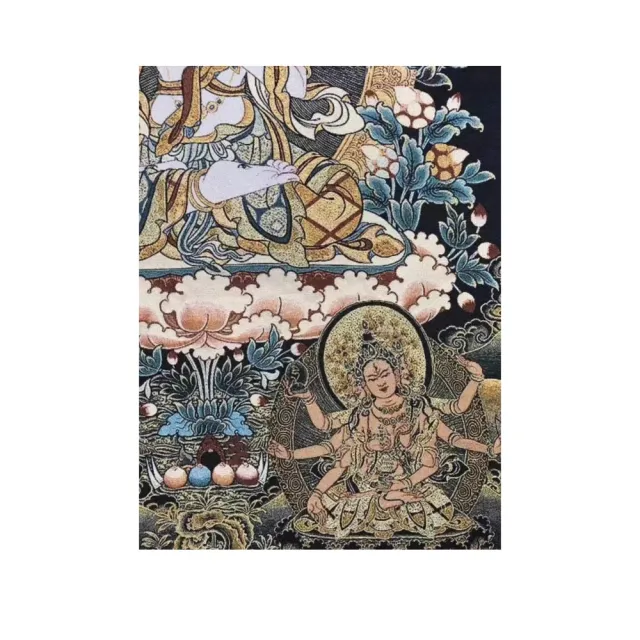 【藏古祥館】白渡母刺繡唐卡 DD022(白渡母 刺繡 唐卡)