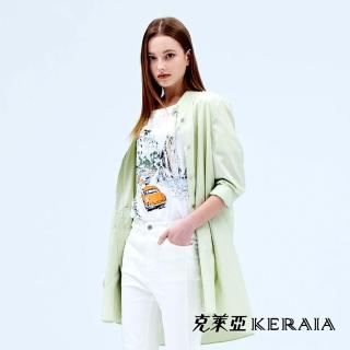 【KERAIA 克萊亞】青澀長假薄襯衫風衣外套