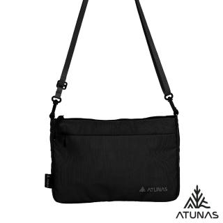 【ATUNAS 歐都納】多夾層胸前包/斜揹包(A1BPGZ01黑/休閒旅行/日常搭配/側揹包/旅遊/隨身包/小方包)