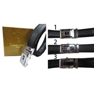 【SNOW.bagshop】西裝皮帶100%皮革(男仕紳士自動扣式MIT製附品牌高階禮盒最大44吋腰圍)