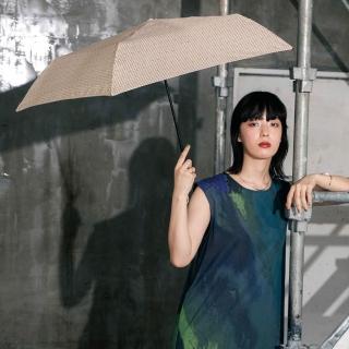 【Wpc.】官方直營格子點點手動大傘面輕量晴雨兩用折傘-多色(輕量/抗UV/晴雨兩用)