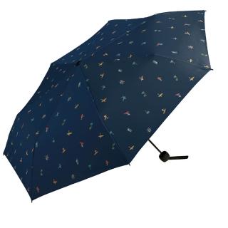 【Wpc.】官方直營衝浪圖騰中性大傘面晴雨兩用手動折傘-藍(輕量/抗UV/晴雨兩用)