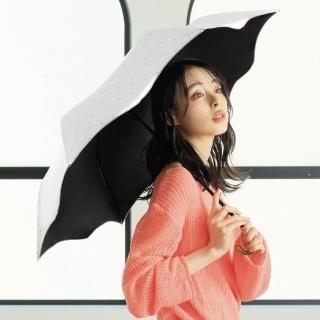 【Wpc.】官方直營漫天愛心手動波浪傘簷遮光降溫傘-米白(輕量/抗UV/遮光/降溫/晴雨兩用)