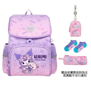【IMPACT 怡寶】酷洛米 Kuromi 三麗鷗家族 懸浮磁扣 標準型 護脊書包 IMKU709PL(護脊書包 酷洛米 三麗鷗)
