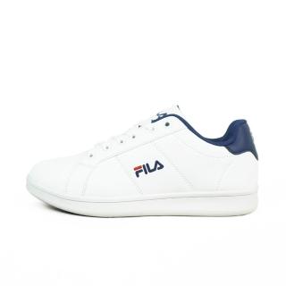 【FILA】女 休閒鞋 低筒 透氣 復古 小白鞋 白藍(5-C323Y-133)
