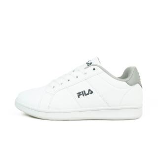 【FILA】女 休閒鞋 低筒 透氣 復古 小白鞋 白灰(5-C323Y-114)