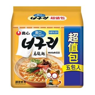 【NONG SHIM】農心 爽口海鮮烏龍麵超值包5入(600g)x2袋組